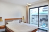 Lake view two bedrooms apartment for lease in Xom Phu, Dang Thai Mai area